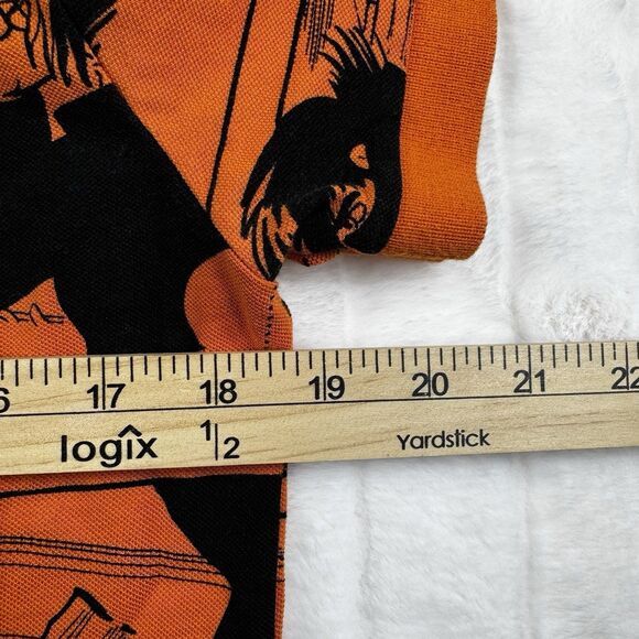Lacoste Live x Osamu Tezuka Polo Shirt Size 4* Allover Print Orange Preppy Rare - Picture 3 of 16